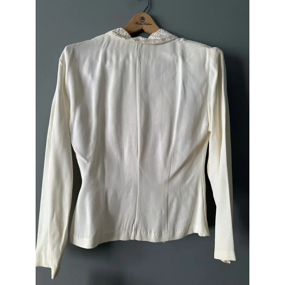 NWT Women’s 7/8 Scarlett Ivory Two-Piece Blazer & Skirt Set Old Money Academia